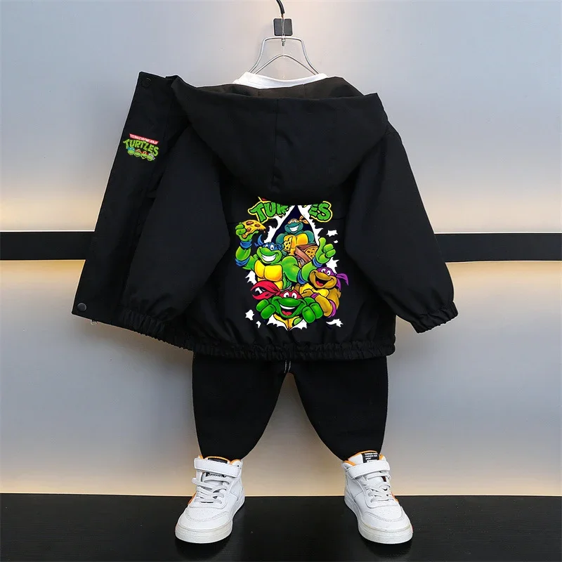 Teenage Mutant Ninjas Tmnt Children Boy Hooded Jacket Coat Autumn Baby Cartoon Zipper Long Sleeve Casual Clothing Kids Outerwear 4
