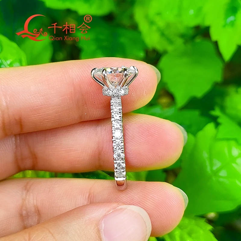 3ct 9mm Ring 2/3 Band 925 Sterling Silver D Color VVS Round Moissanite Diamond Jewelry making wedding datting