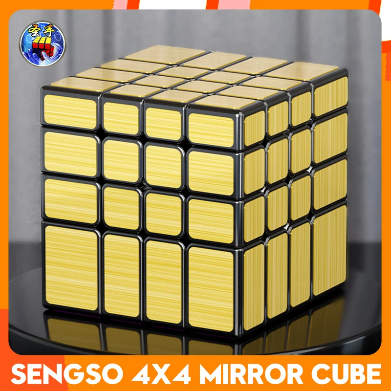 [CubeFun]Shengshou 4x4x4 Mirror Magic Cube Sengso Professional Speed stickless Educational Puzzle Toy Gift For Kids