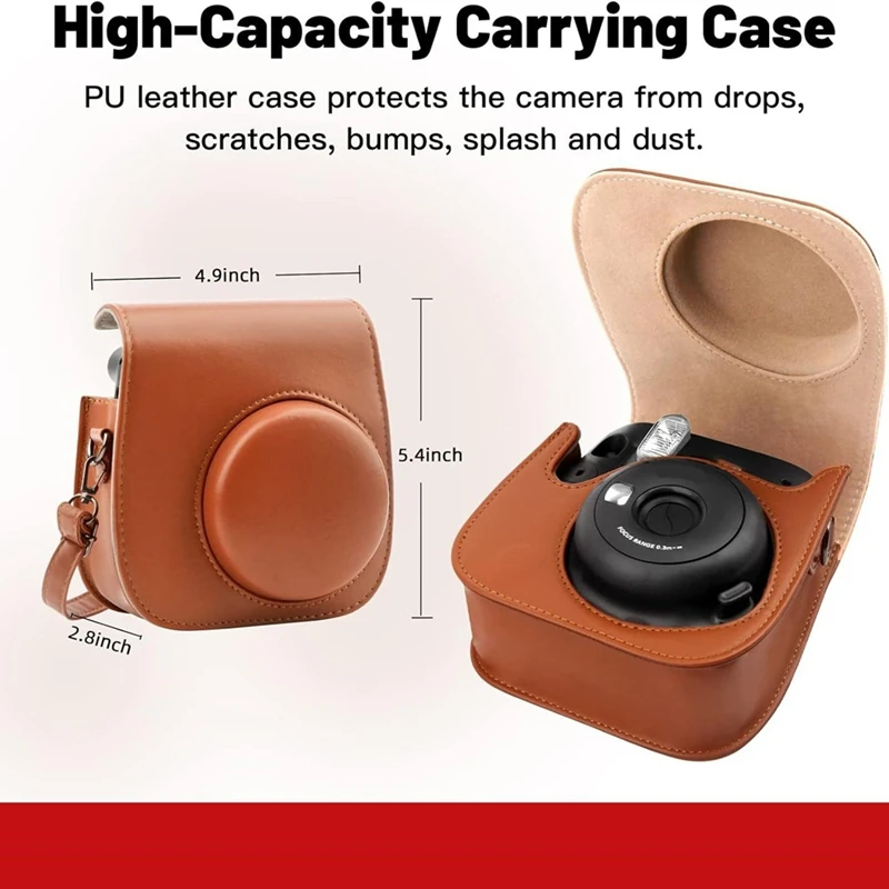 Funda portátil para cámara a prueba de golpes, funda protectora a prueba de polvo, anticaída, para Instax Mini 12, 11, 9, 8