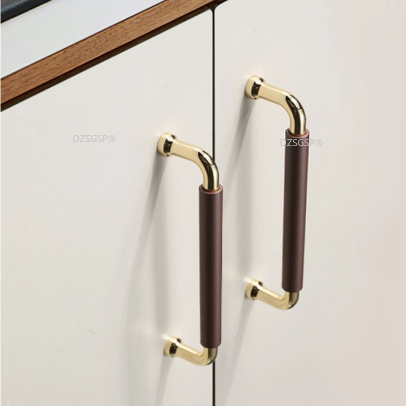 Drawer Dual Color American Style Pulls Handles for Furniture Light Luxury Kitchen Cabinet Wardrobe Door Handles