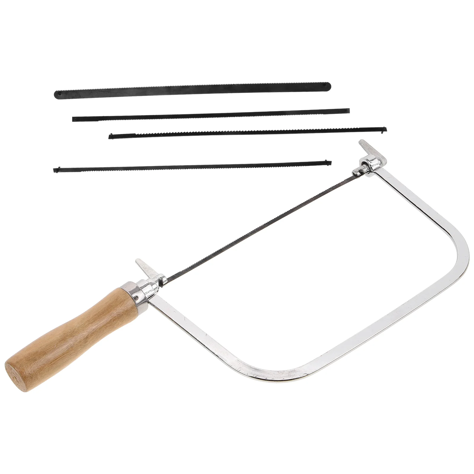 Coping Saw Wooden Handle Saw portable Woodworking iron Hand Saw multiuse Engraving Mini Tools with Replacement Blades home Mini