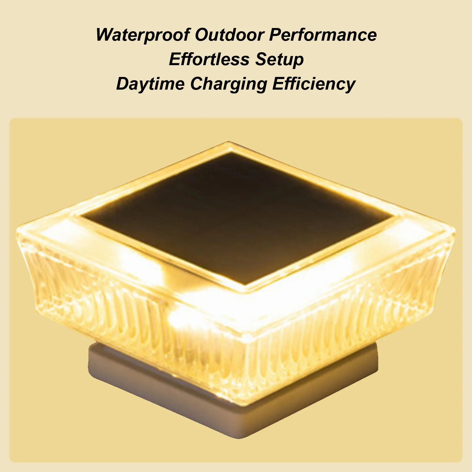 フェンスポストソーラーライト屋外ソーラーライト防水-led-ランプ私道階段ゲートプール裏庭デッキバルコニーポーチ