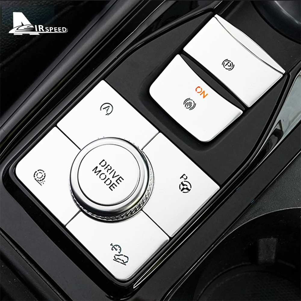 For Ford Explorer 2020 2021 2022 2023 LHD RHD Brand New Metal Sliver Car Gear Shift Switch Button Cover Sticker Accessories