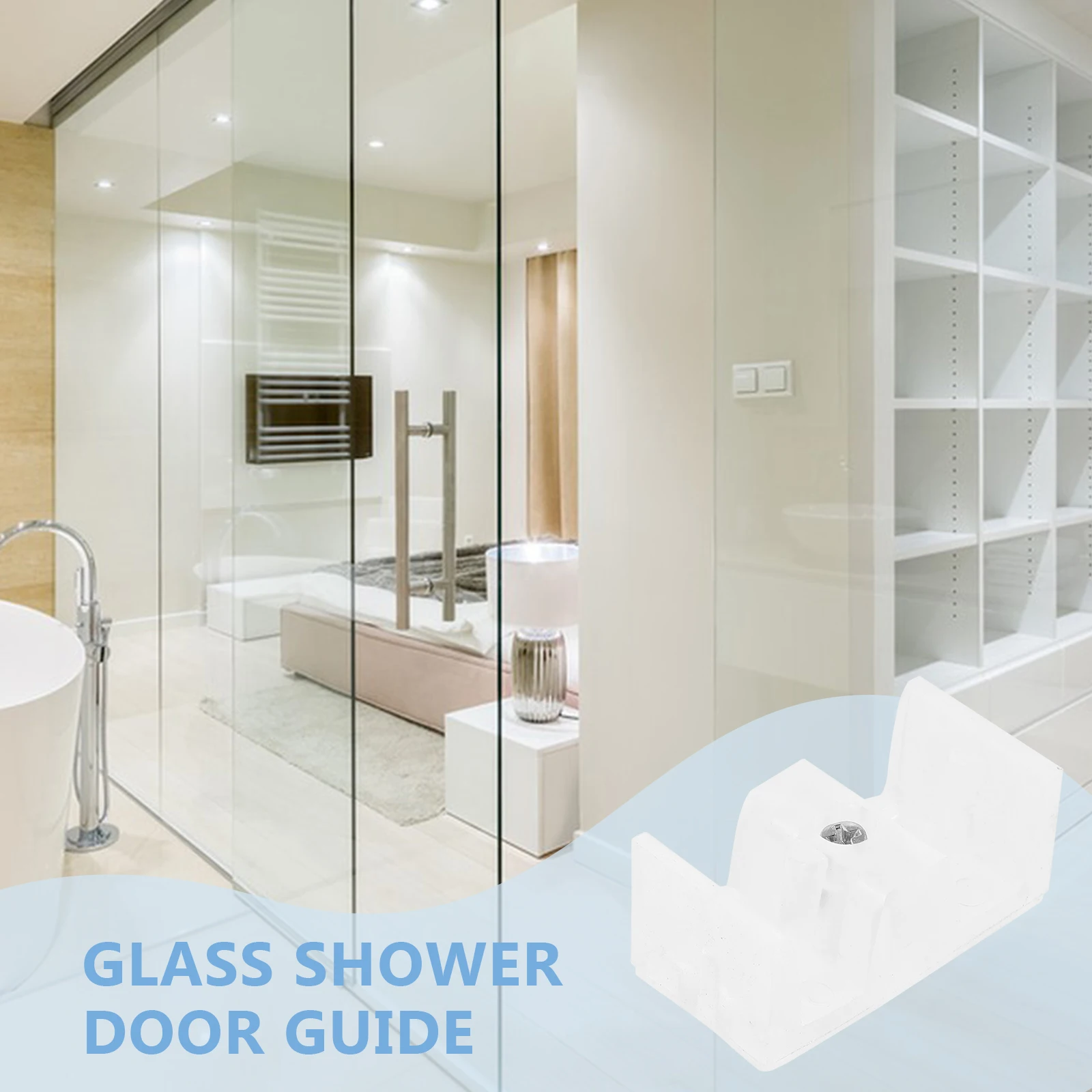 

4pcs Silicone Shower Door Bumpers Anti Collision Blocks for Glass Sliding Doors Bottom Guides Replacement Parts Adjustable
