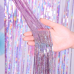 Geburtstagsfeier Dekorationen Hintergrund Tuchvorhänge Glitzer Schwarz Gold Pony Pony Folha Vorhang Hintergrund für Erwachsene Geburtstag 6 Hauptverkäufe 19 Jahre Party - №5