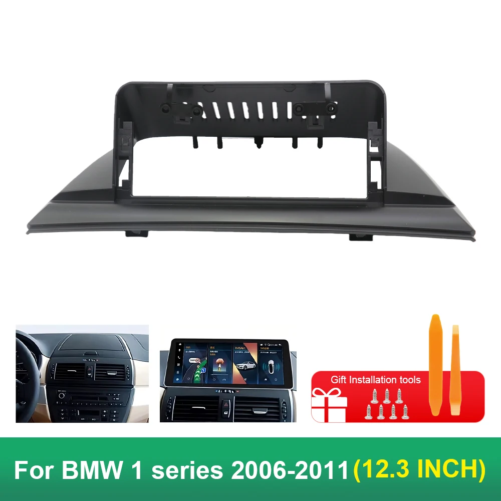 For BMW 1 Series 2006-2011 12.3 Inch Car Frame Fascia Adapter Android Radio Dash Fitting Panel Kit Navigation Frame