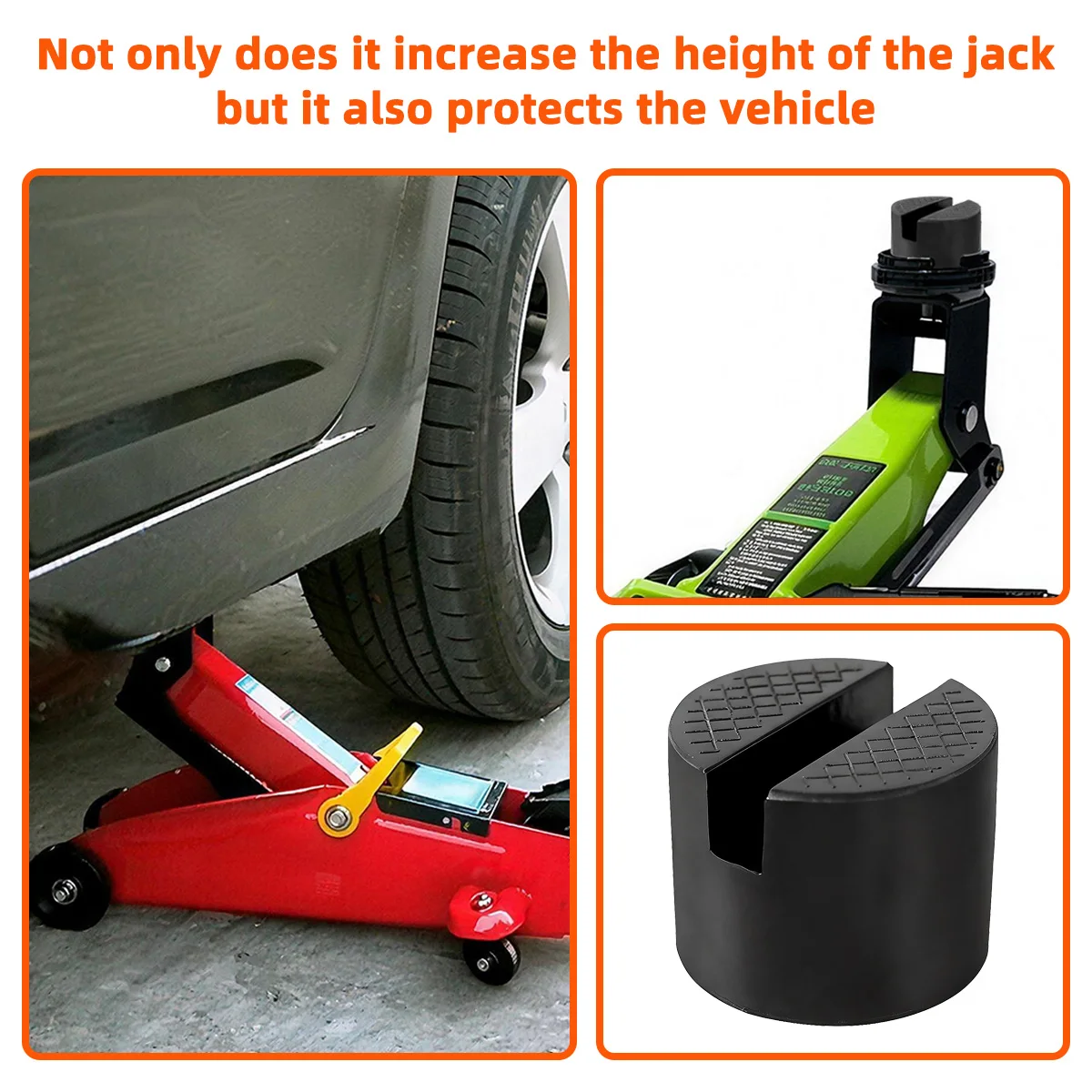 YONGRUN 1/2/4pcs Jack Rubber Pad Jack Rubber Support Pad Universal Frame Protection Vehicle Disassembly And Maintenance Tool