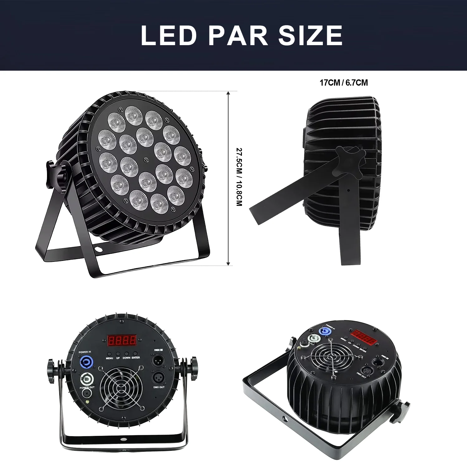 4Light1case AluminiumAlloy LED Par 18x12W RGBW 4in1 Lampu LED DMX512 Lampu Disko Profesional Peralatan Panggung Dj Pengiriman Cepat