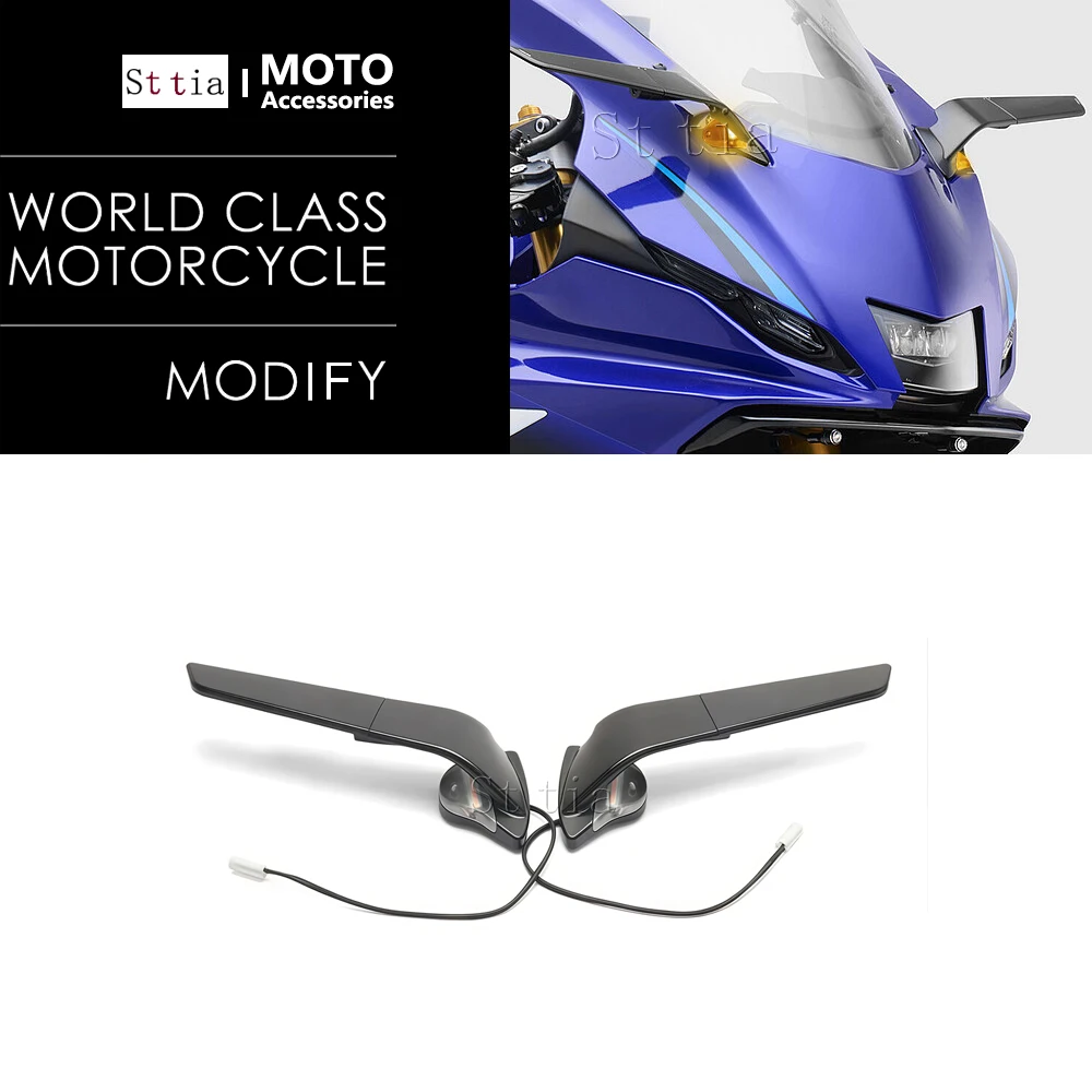 New For Yamaha YZFR7 YZF R7 2026 YZF-R7 70TH Motorcycle Mirror Wind Wing Adjustable Rotating Rearview Mirror YZF R7
