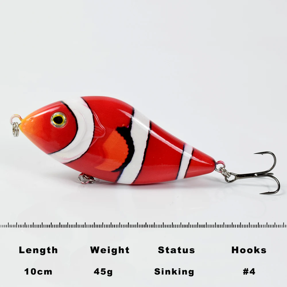 ALASICKA 70/100MM 14.5/45G For Pike Musky Fishing Slow Sinking Jerkbait Fishing Lure Slider Swim Action Hard Body Jerk Bait