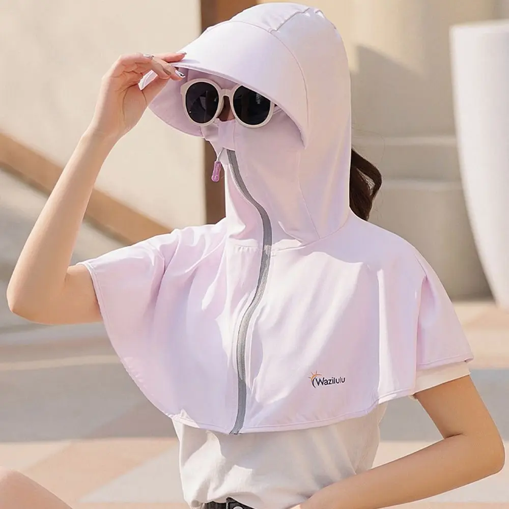 Neck Protection Wide Brim Hiking Driving Anti-UV Sun Protection Neck Flap Cap Cycling Sun Hat Ice Silk Protection Face Cap