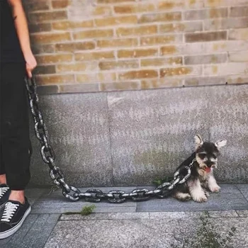 1.5m Funny Plastic Simulation Chain Dog Pet Leash Pet Tractions Rope Halloween Props 6