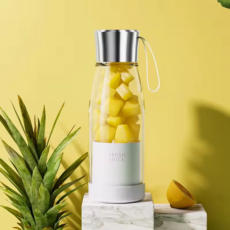 

Portable Mini USB Rechargeable Home Blender Juicer Consumer Electronics Double Blades Electric Portable Juice Cup Fruit Blender
