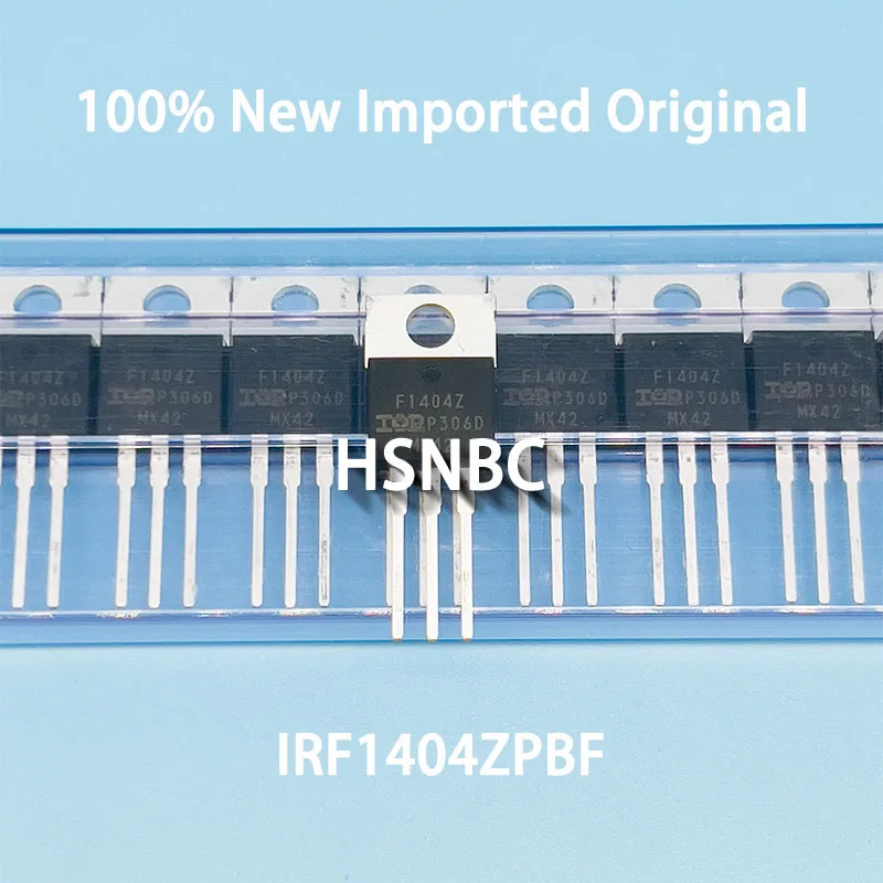 

10Pcs/Lot IRF1404ZPBF IRF1404Z F1404Z TO-220 40V 75A MOSFET N-Channel Field-effect Transistor 100% New Imported Original