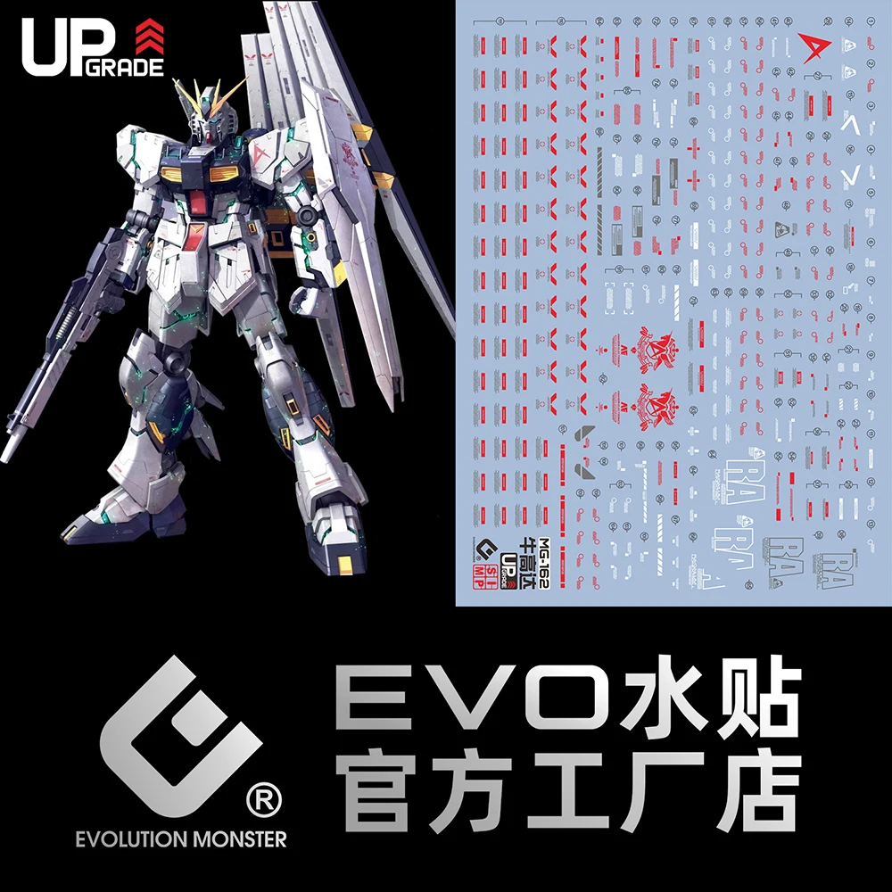

EVO Model Decals MG-162 For MG 1/100 Rx-93 Nu Ver.Ka Nu Fluorescent Water Stickers Hobby DIY Modified Parts