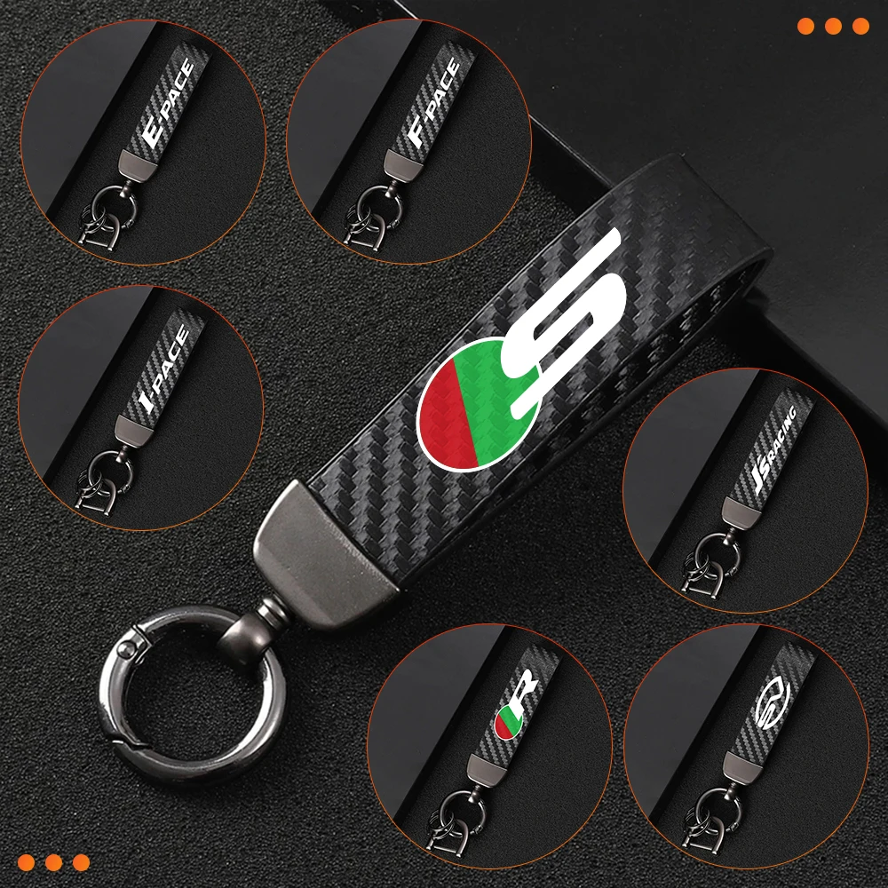 For JAGUAR E-pace F-pace I-pace JS-Racing R S SV XE XF XJ Auto Key Rope Strap Keyrings Automotive Interior Products Accessories