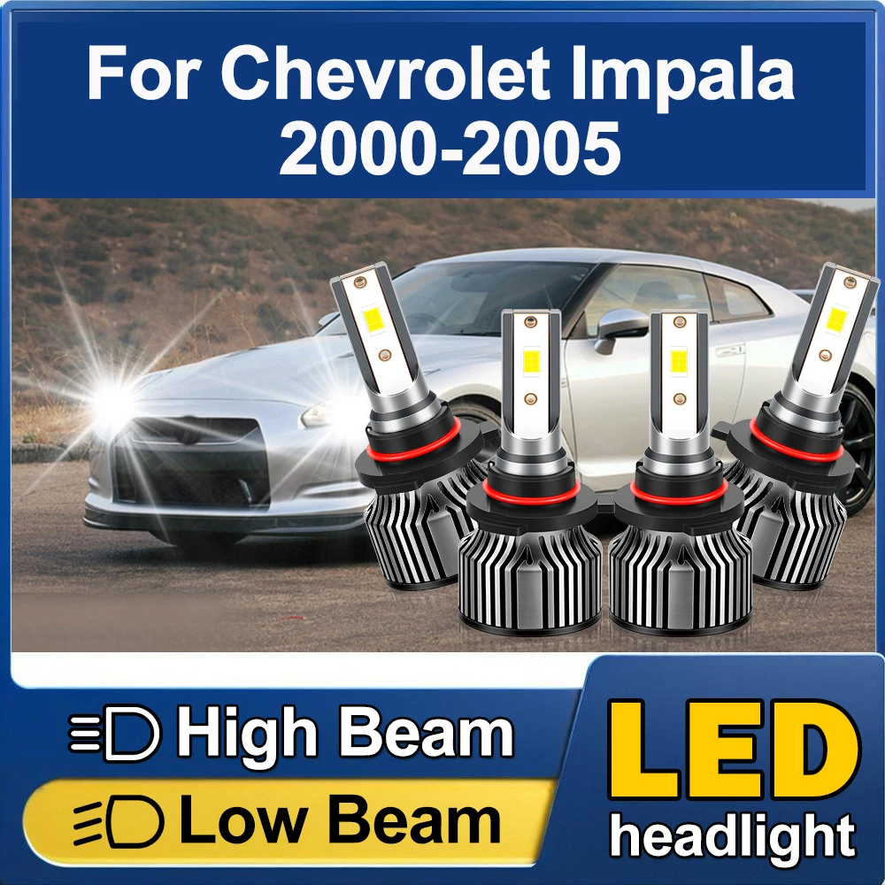 

3570 CSP 6500K комплект белых светодиодных фар 9005 9006 лампа высокого/низкого уровня супер яркие фары для Chevrolet Impala 2000-2005