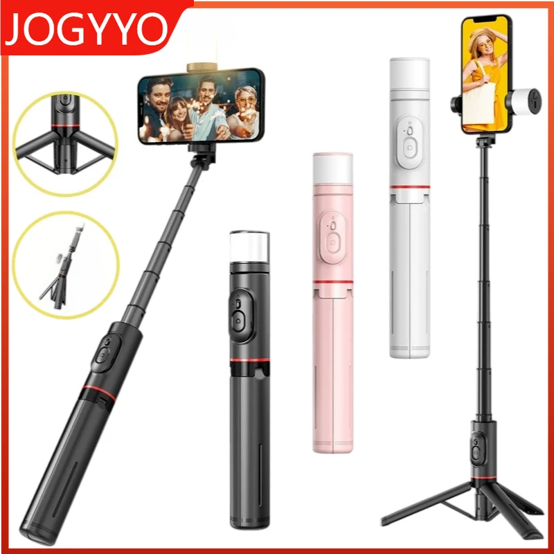 

Bluetooth Selfie Stick Foldable Wireless Tripod with Bluetooth Shutter Monopod Live Photograph for iPhone 15 14 Samsung S24 S23