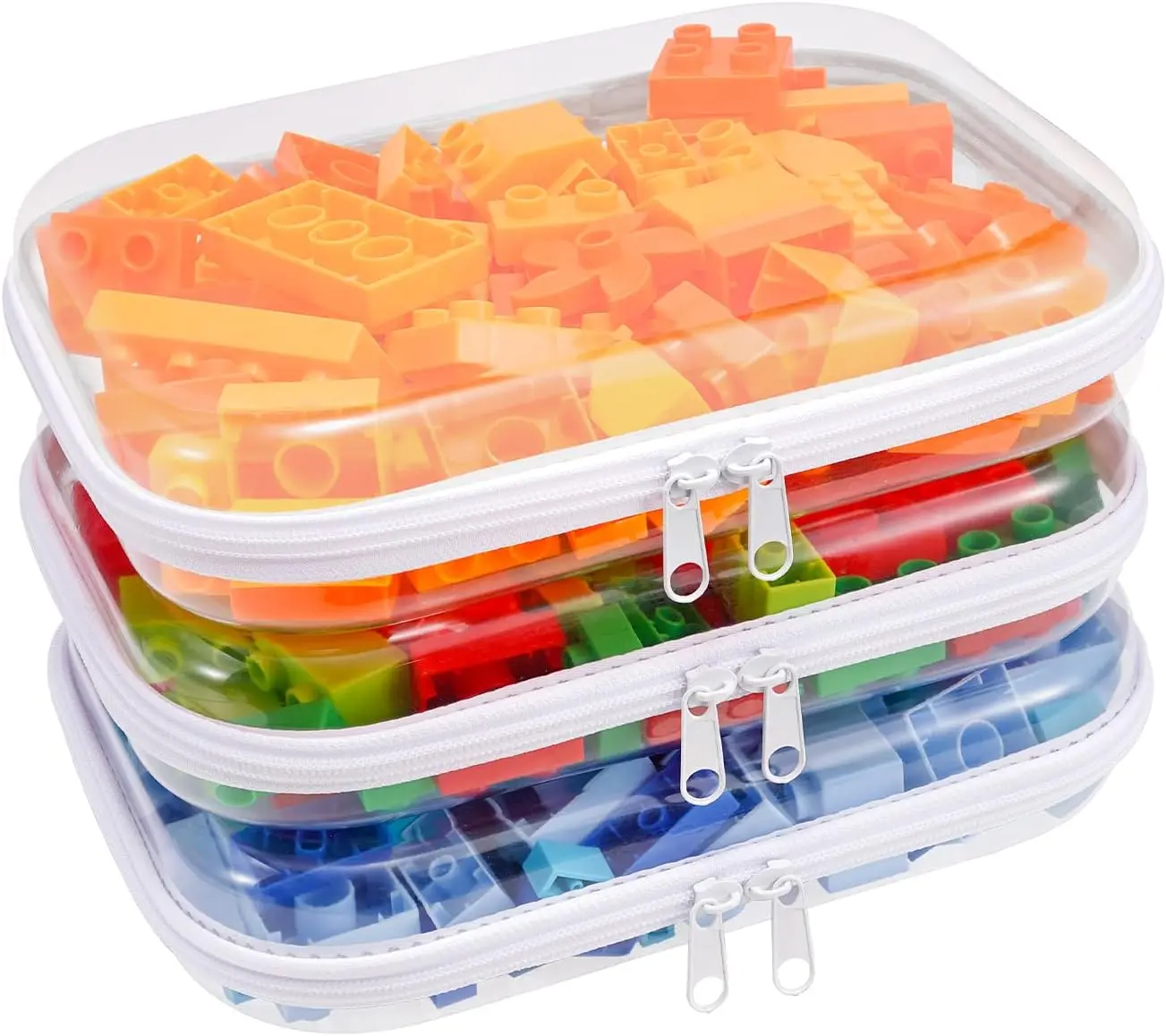 

Набор из 3 прозрачных жестких чехлов на молнии, прозрачные сумки для хранения для организации путешествий