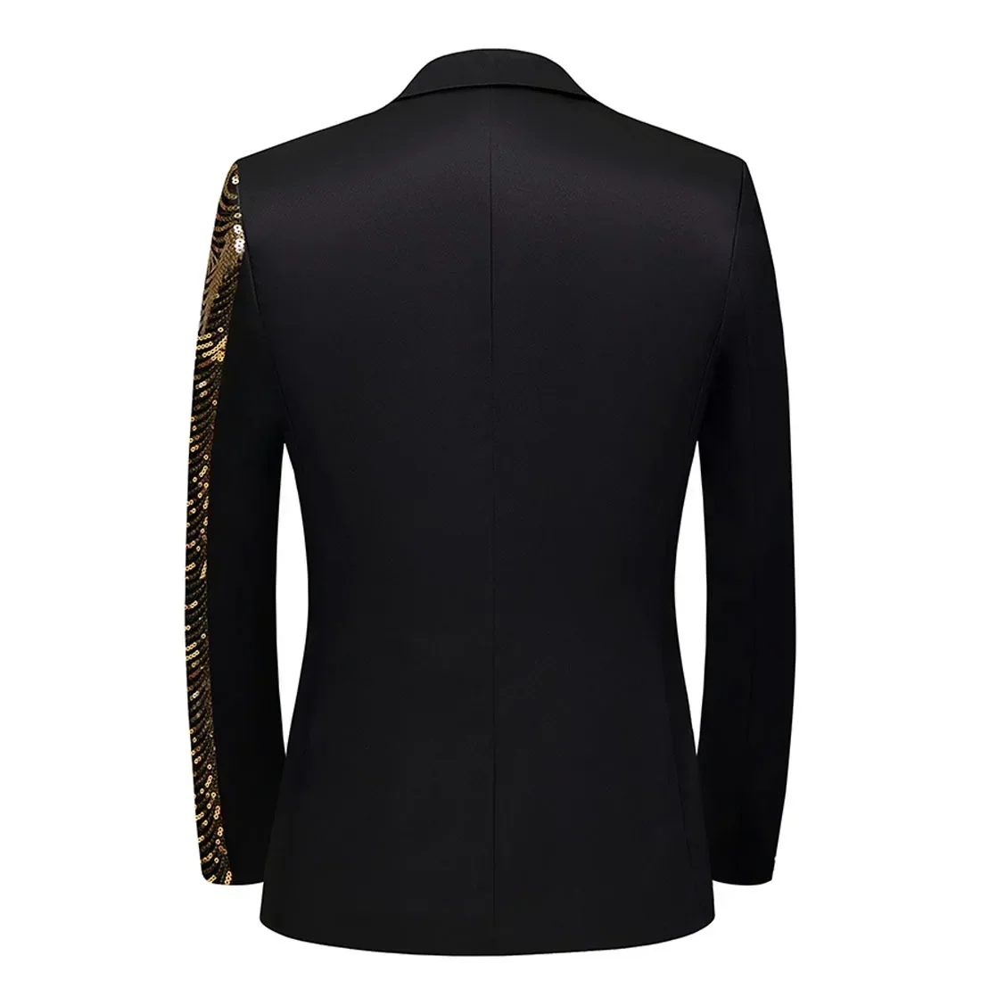 Men's Blazer Slim Fit Sparkly Wave Sequin Suit Jacket Flat Collar Single-Breasted Smart Casual Suits Trendy Light Luxury Blazer