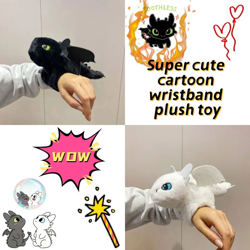 

Dragon Taming Master Anime Peripheral Toothless Papa Ring Hug Doll Cartoon Super Cute Wrist Plush Toy