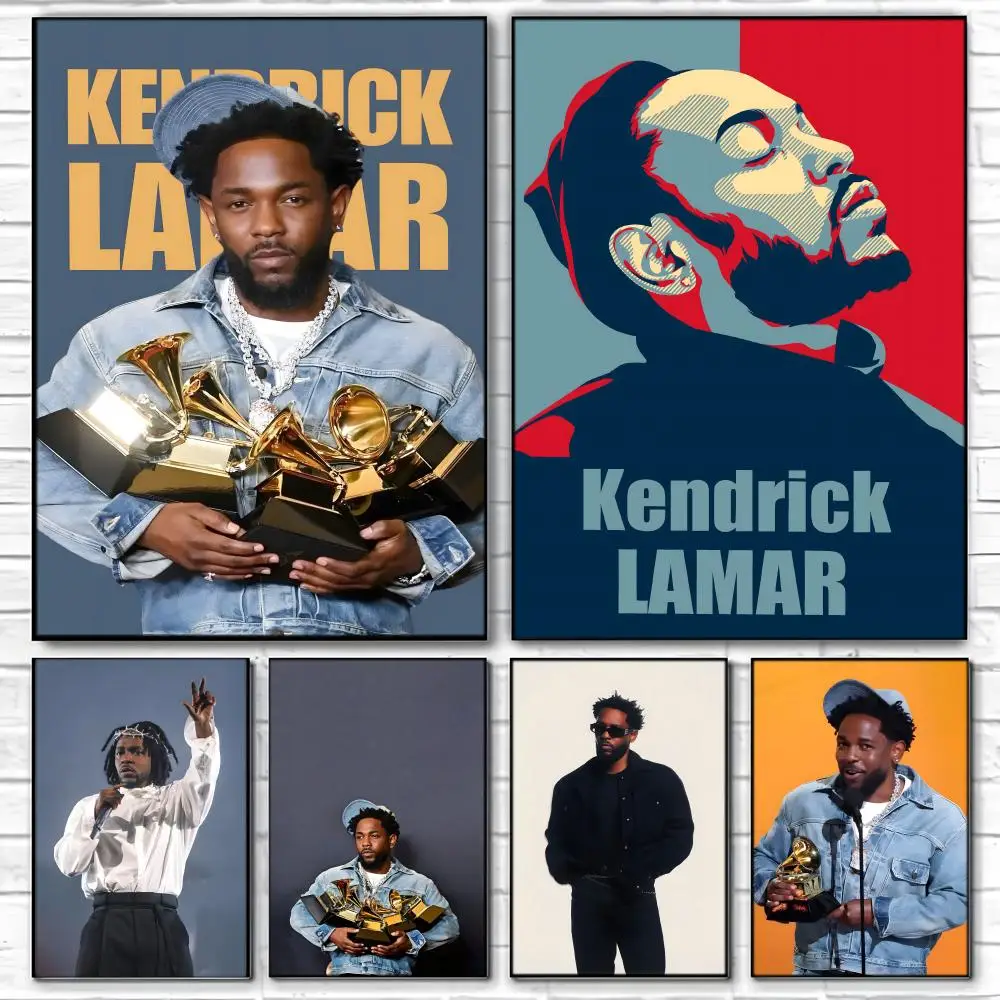 Celebrity K-KendrickS LamarS Poster  Self-adhesive Art Waterproof Paper Sticker Coffee House Bar Room Wall Decor