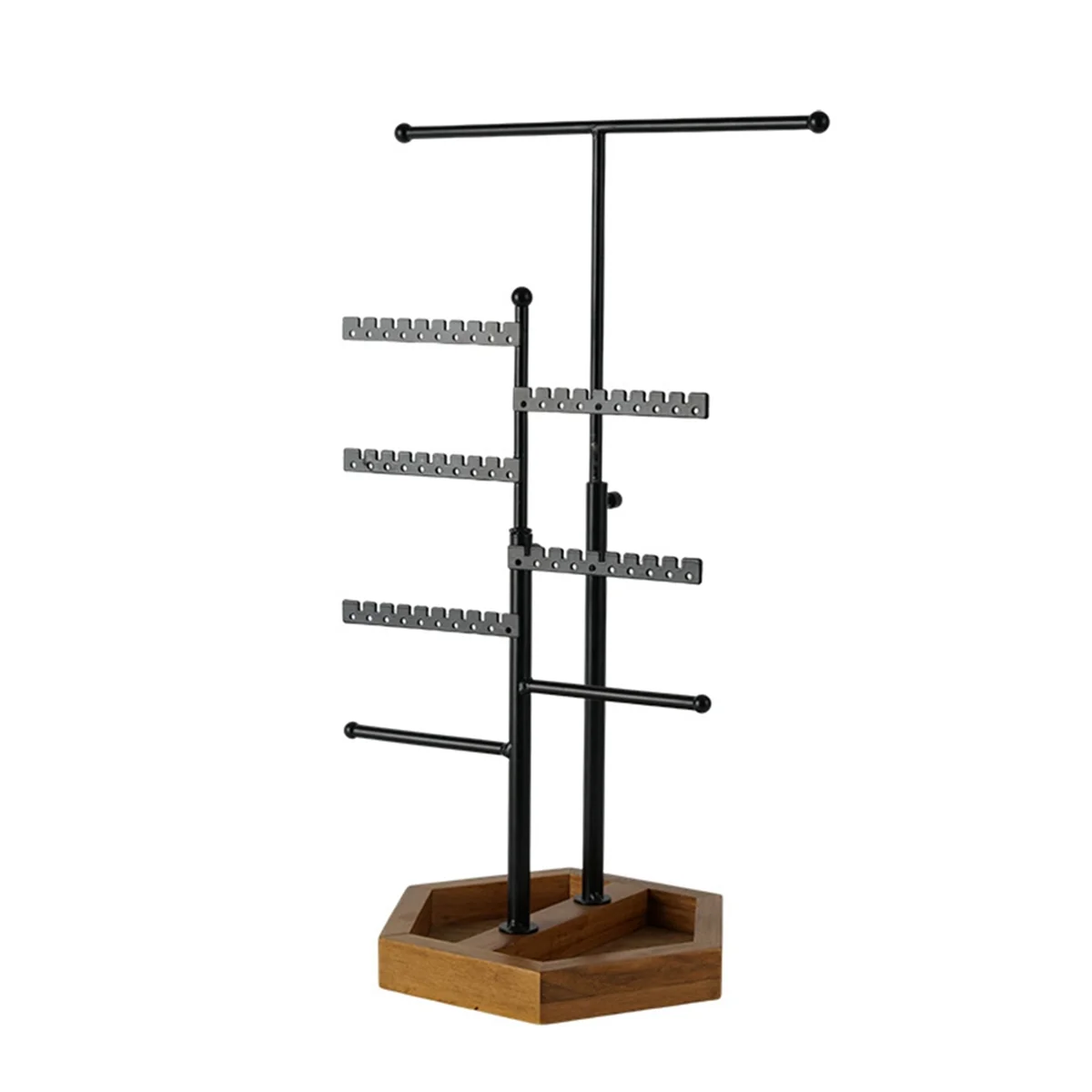 APB-Double T Type 8 Tiers Jewelry Earring Stand Ring Storage Bracelet Necklace Jewelry Display Stand for Storage