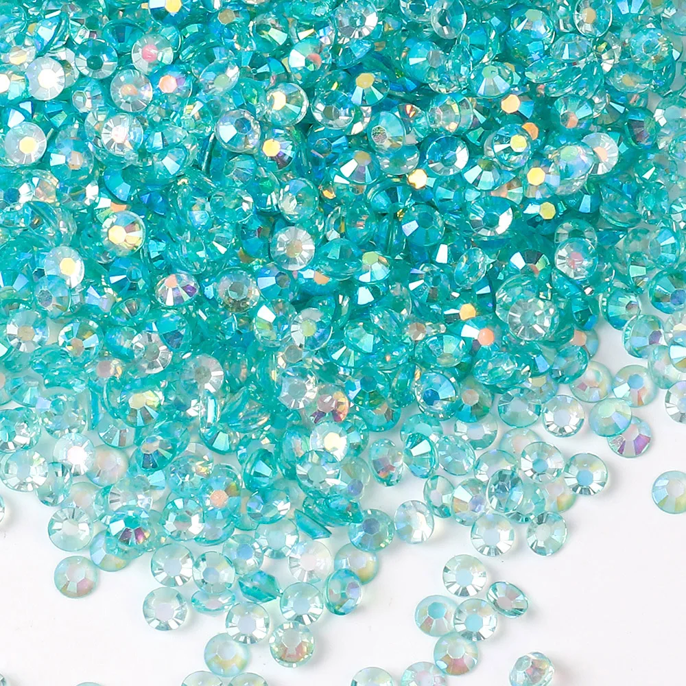 2-6mm Jelly AB Resin Rhinestones Crystal Bottles Mugs Decoration Flatback Rhinestone For Nail Art Decor W0670
