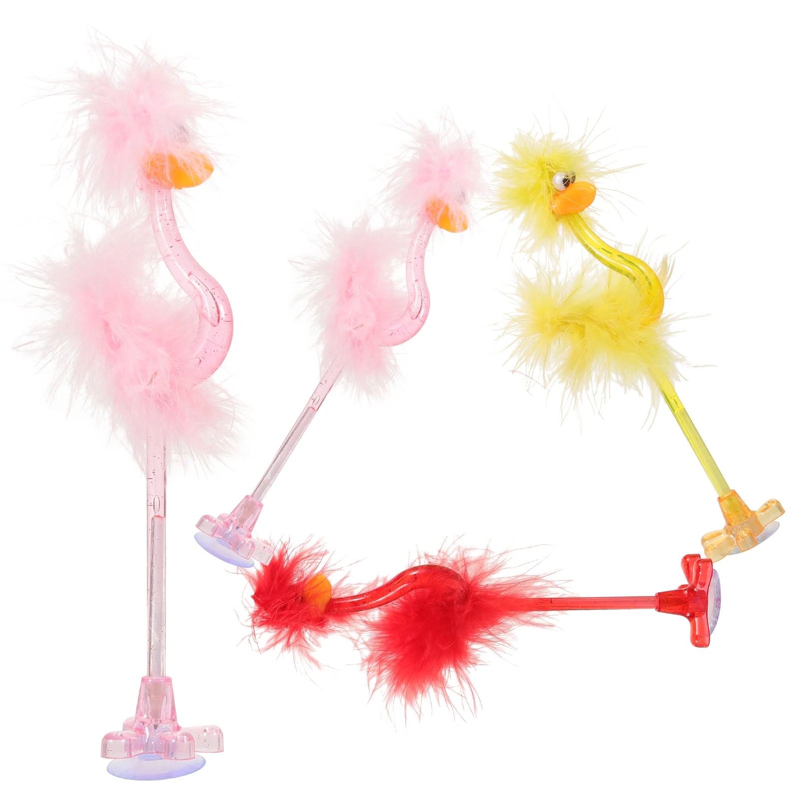 

4 Pcs Ballpoint Pen Cute Stationery Ostrich Shape Writing Tools Design Kids Cartoon Color Christmas Party