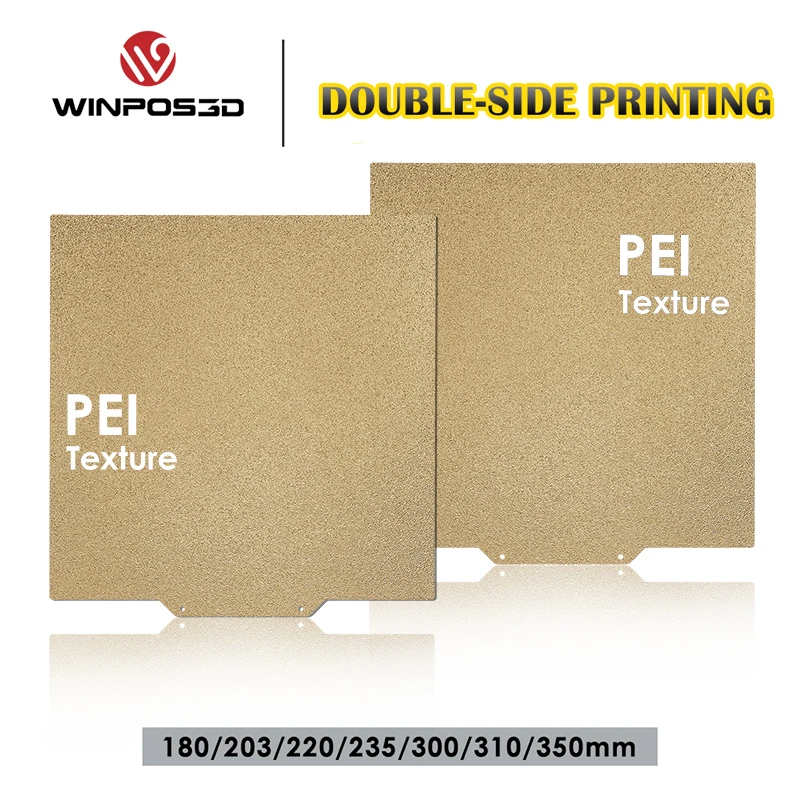 

Double Sided Texture PEI Sheet 220x220mm Flexible Smooth PEI PEO PET PEY Build Plate with Magnetic for Anet A8/Wanhao i3/Tronxy