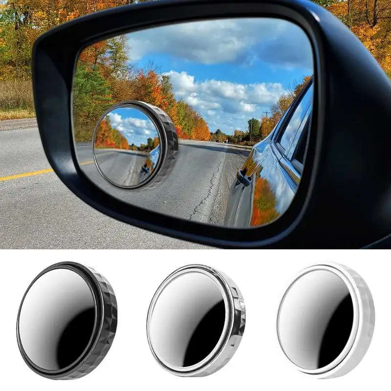 360 Degree Rotating Suction Cup Auxiliary Small Round Mirror Car Wide Angle Auxiliary Blind Spot Mirror Rear View Convex Mirror