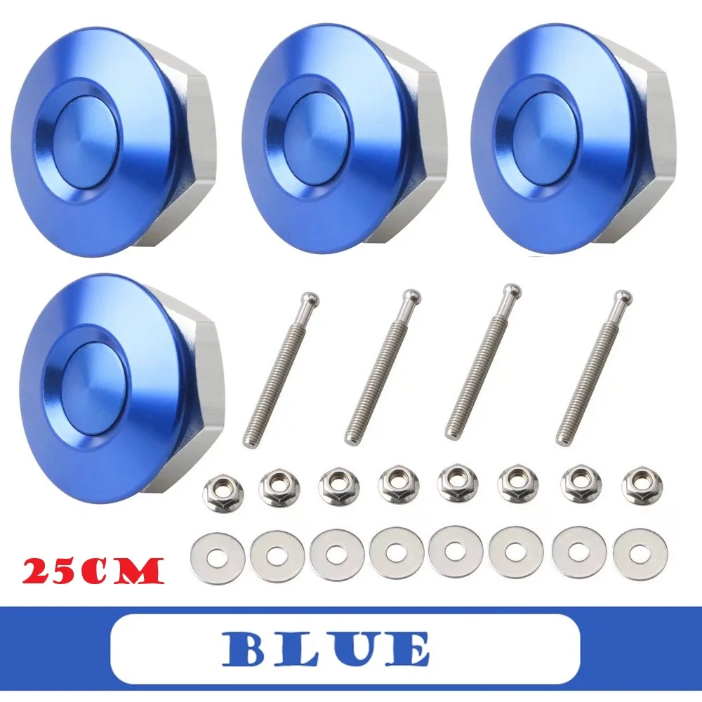4er-Set 25/30/32mm Auto-Druckknopf-Motorhaubenverschluss Schnellverschluss-Clip-Kit Aluminium Motoraußenverkleidungsteile Universal – Detail 10