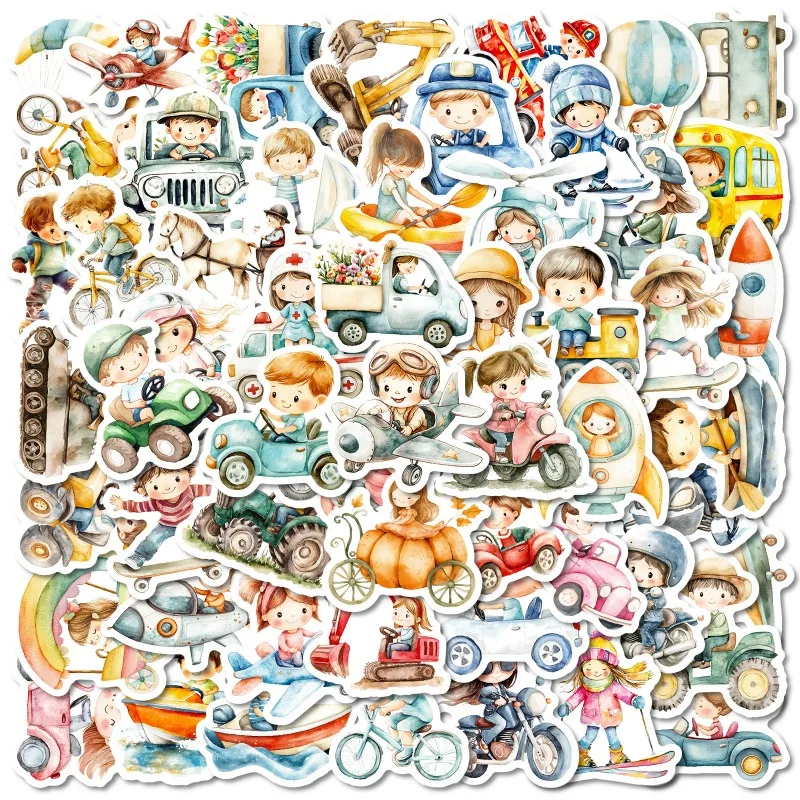 56 قطعة من ملصقات تزيين الكتابة على الجدران الإبداعية ذات الألوان المائية المخصصة