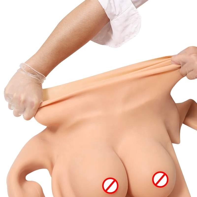 

2024 In Stock Silicone Crossdresser Bodysuit With Breast Form Realistic Fake Boob Bum And Hips Pant Drag Queen