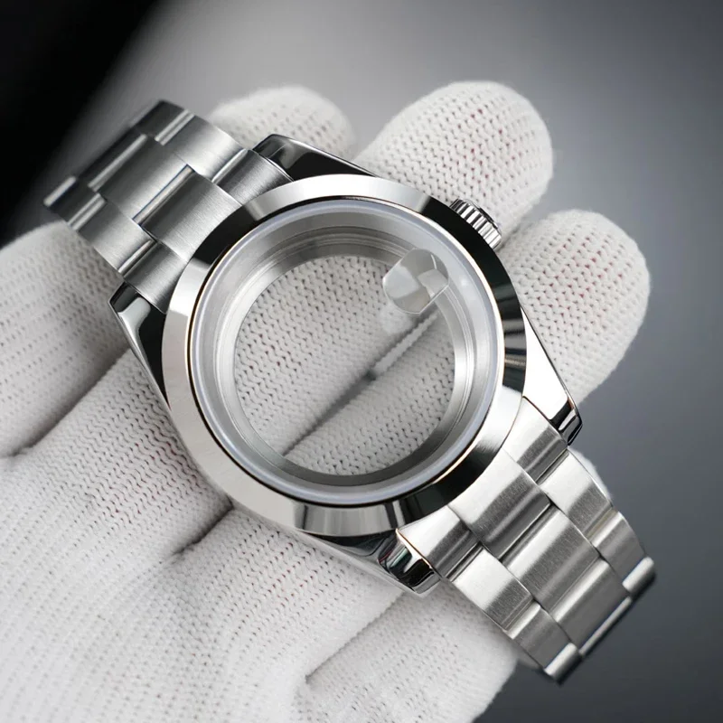 36mm 40mm Argento NH34 NH35 NH36 NH38 NH39 NH70 NH72 ETA2824 PT5000 Cassa dell'orologio Top Impermeabile Zaffiro Crysta Kit di Modifica