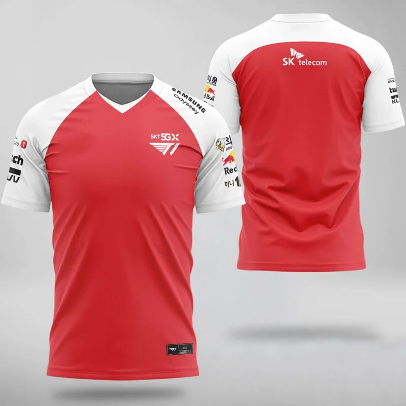 LCK 202 LoL Spring Season SKT T1 Pro Player Team Jersey T Shirt Uniform Faker Shirts SKTT1 T-shirt SKT1 Canna