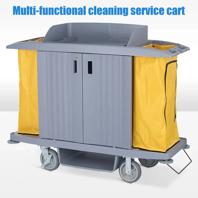 Laundry Cart Multipurpose Room Service Cart Property Cleaning Vehicle Hotel Hospital High-speed Rail Handpush Tool Trolley