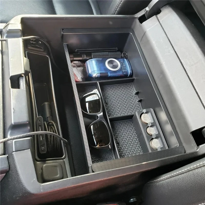 

Center Console Organizer Tray Armrest Box Storage For GMC Sierra 1500 and Chevy Silverado 1500 2014-2018 Interior Accessories