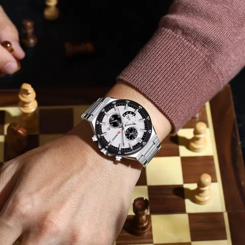 CURREN 8481 신형 남성용 모던 럭셔리 쿼츠 시계 방수 크로노그래프 야광 클래식 비즈니스 스포츠 시계 남성 시계