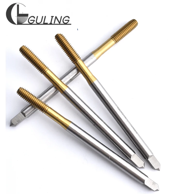 GULING HSSE-M42 Long Shank 70mm 80mm 100mm 150mm With TIN Forming Tap M0.8 M1M1.4M1.6M2M2.5M2.6 M3-M12 Machine Screw Thread Taps