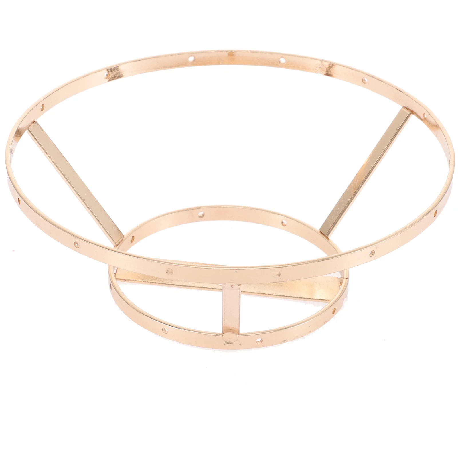 

Lampshade Making 14 5cm Diameter Double Layer Silver Metal DIY Table Lamp Shade Frame Accessories Shells Chandelier