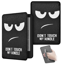 For Kindle Paperwhite 11th Painted Slimshell with Hand Strap Smart Case for Paperwhite 5 M2L3EK 2021 Magnetic Protective Cover