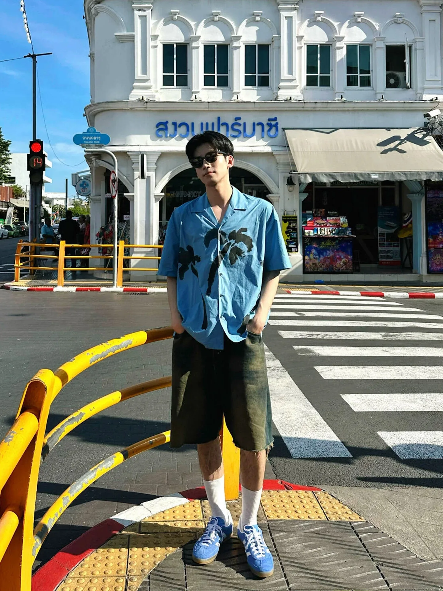 

Male Summer Tropical Blue Thailand Bali Island Maldive Tops Shorts Blouse Men Trendy Beach Holiday Travel Festival Sexy Tops