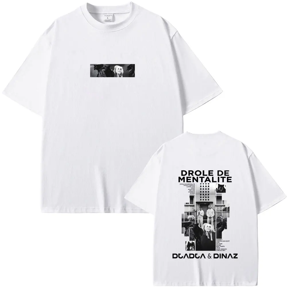 Rapper Djadja & Dinaz Drôle De Mentalité Album T-Shirt für Männer und Frauen, modische übergroße T-Shirts, Vintage, lässig, weiche Baumwoll-T-Shirts – Detail 4