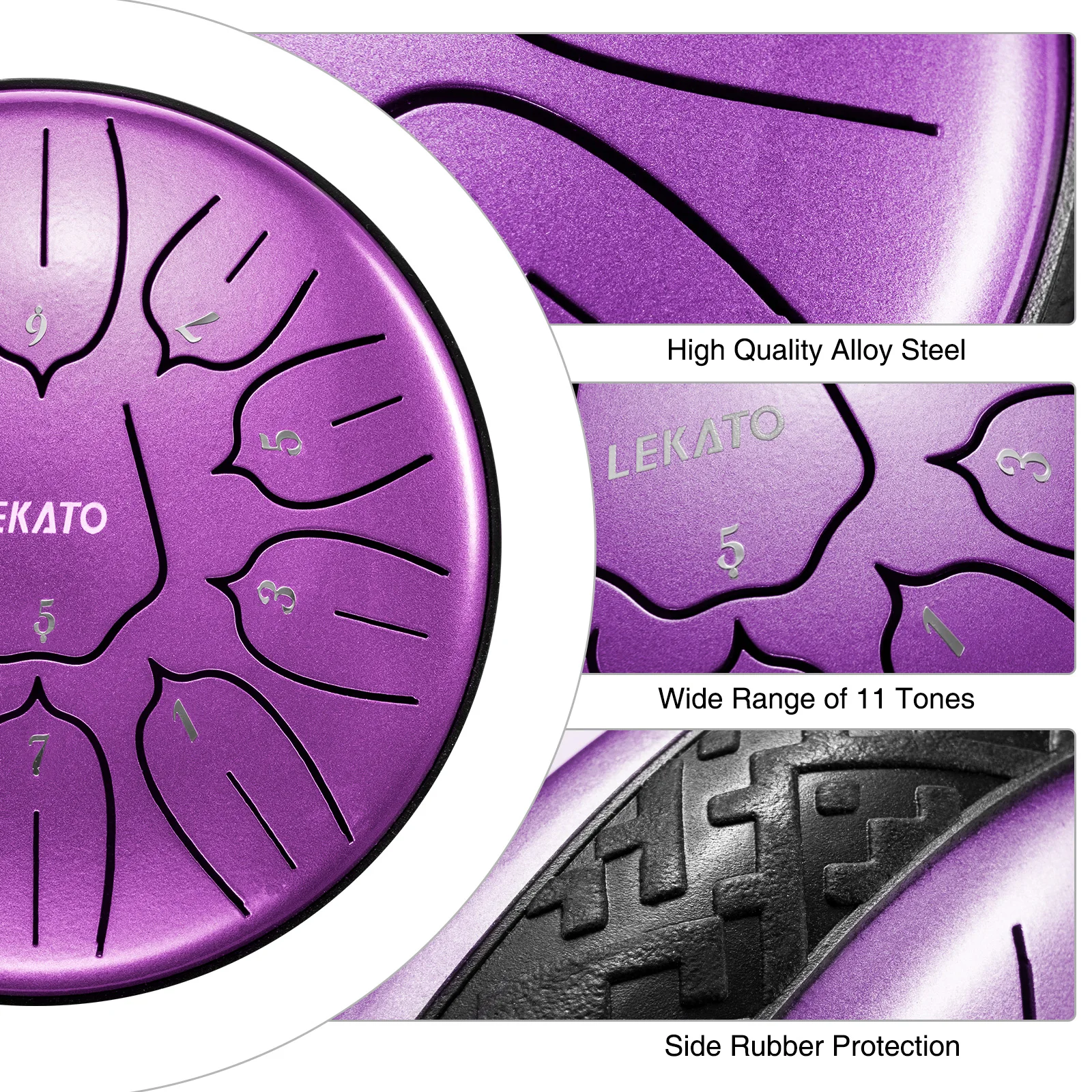 

Lekato 6-дюймовый стальной барабан для языка, D Major 11 Notes — лечебный звуковой инструмент для медитации, йоги и релаксации, в комплект входят молотки