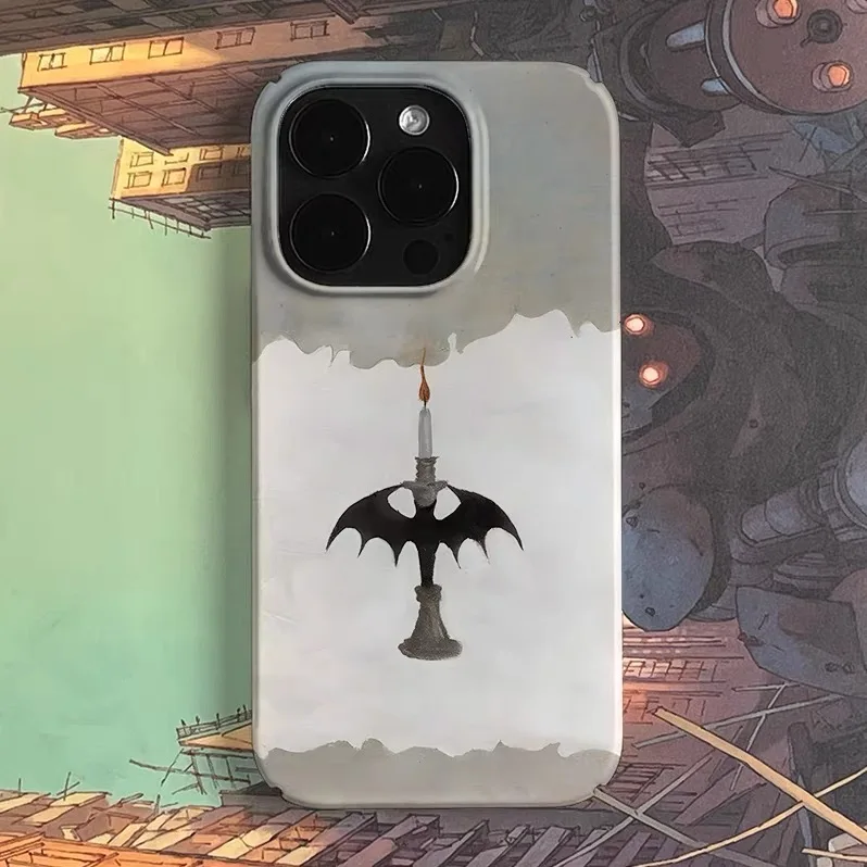 

Ins Green Black Retro Candle Phone Case for IPHONE 17 Air 16E 15 PROMAX 14 Plus 13 12 MINI 11 PRO 16Plus XR Acrylic Phone Cover