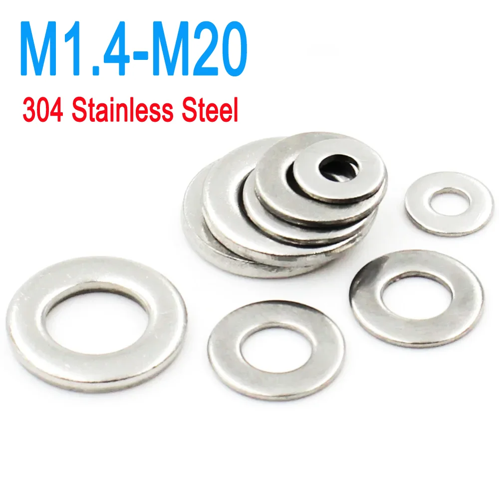

Large Flat Washer M1.6/M2/M2.5/M3/M4/ M5/ M6/M8-M33 Din9021 304 Stainless Steel Big Metal Gasket Meson Plain Washers 1-100PCS