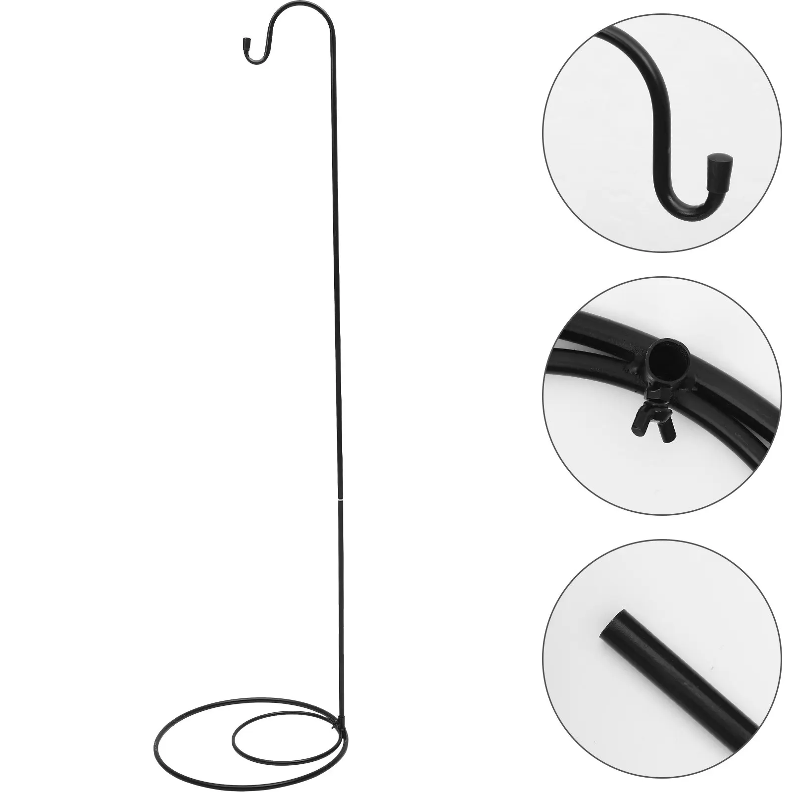 Heavy Duty Shepherd Hook Iron Ground Stake for Bird Feeders Lanterns Flower Pots Garden Lights Outdoor