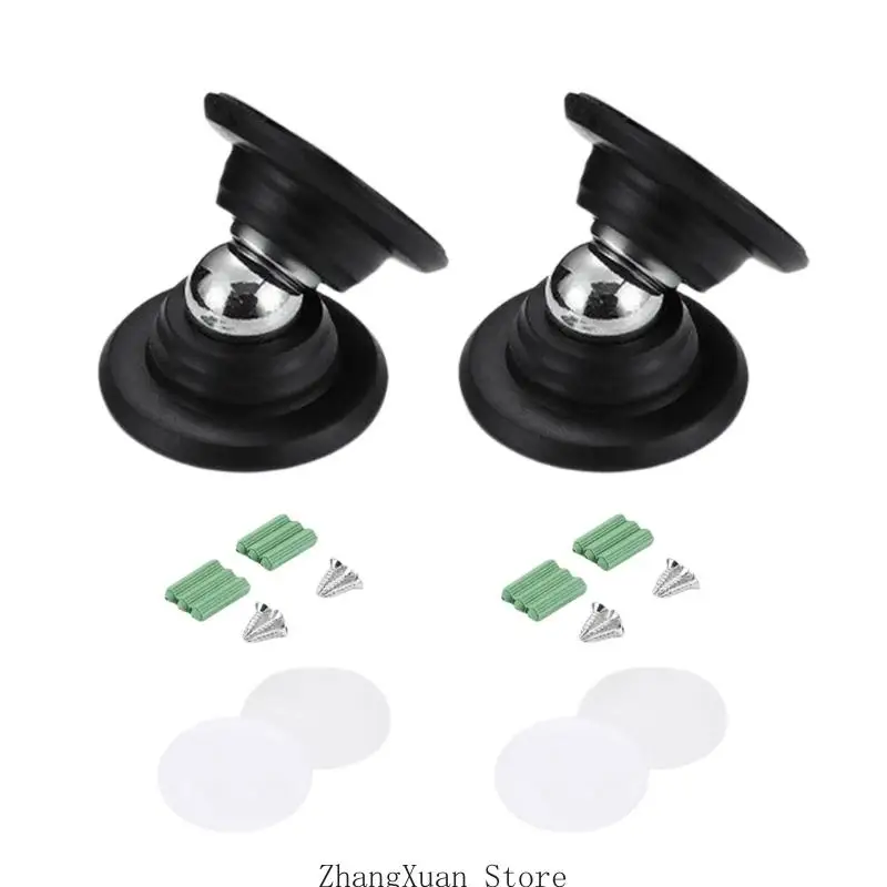 Low Height Door Stop Set with Silicone Contact for Quiet Door Control in Dorm Areas, Bedrooms, and Baths 3XUF